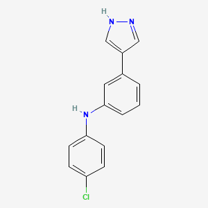 N-(4-chlorophenyl)-3-(1H-pyrazol-4-yl)aniline