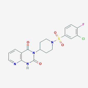 3-(1-((3-chloro-4-fluorophenyl)sulfonyl)piperidin-4-yl)pyrido[2,3-d]pyrimidine-2,4(1H,3H)-dione