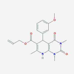 Prop-2-enyl 5-(3-methoxyphenyl)-1,3,7-trimethyl-2,4-dioxo-5,8-dihydropyrido[2,3-d]pyrimidine-6-carboxylate