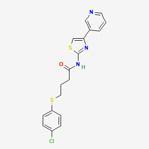 4-((4-chlorophenyl)thio)-N-(4-(pyridin-3-yl)thiazol-2-yl)butanamide