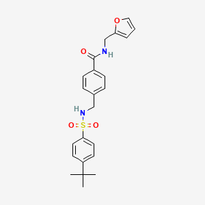 4-[[(4-tert-butylphenyl)sulfonylamino]methyl]-N-(furan-2-ylmethyl)benzamide