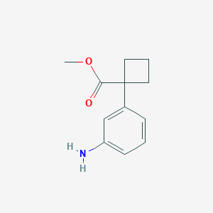 molecular formula C12H15NO2 B2417927 Methyl 1-(3-aminophenyl)cyclobutane-1-carboxylate CAS No. 2248321-46-0