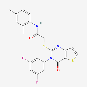 2-{[3-(3,5-difluorophenyl)-4-oxo-3,4-dihydrothieno[3,2-d]pyrimidin-2-yl]sulfanyl}-N-(2,4-dimethylphenyl)acetamide