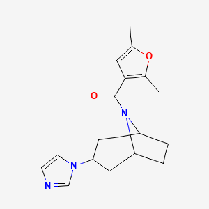 ((1R,5S)-3-(1H-imidazol-1-yl)-8-azabicyclo[3.2.1]octan-8-yl)(2,5-dimethylfuran-3-yl)methanone