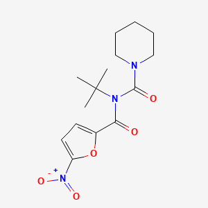 molecular formula C15H21N3O5 B2417930 N-tert-butyl-N-(5-nitrofuran-2-carbonyl)piperidine-1-carboxamide CAS No. 923114-00-5