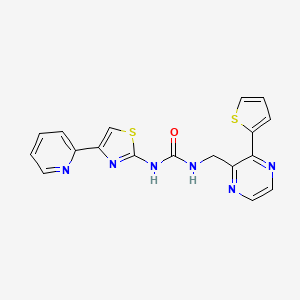 1-(4-(Pyridin-2-yl)thiazol-2-yl)-3-((3-(thiophen-2-yl)pyrazin-2-yl)methyl)urea