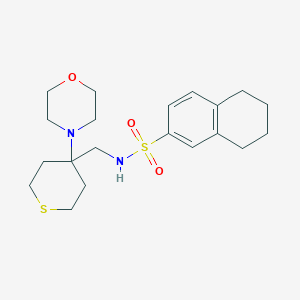 N-[(4-Morpholin-4-ylthian-4-yl)methyl]-5,6,7,8-tetrahydronaphthalene-2-sulfonamide