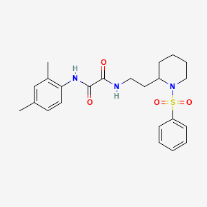 N1-(2,4-dimethylphenyl)-N2-(2-(1-(phenylsulfonyl)piperidin-2-yl)ethyl)oxalamide