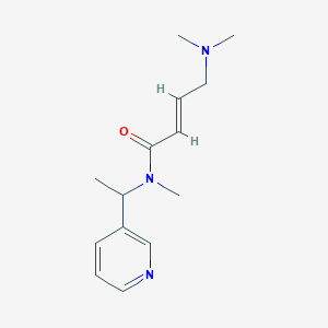 molecular formula C14H21N3O B2417959 (E)-4-(Dimethylamino)-N-methyl-N-(1-pyridin-3-ylethyl)but-2-enamide CAS No. 2411325-60-3