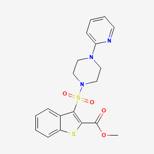 molecular formula C19H19N3O4S2 B2417960 Methyl 3-((4-(pyridin-2-yl)piperazin-1-yl)sulfonyl)benzo[b]thiophene-2-carboxylate CAS No. 899966-11-1