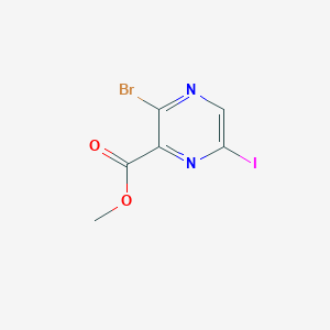 molecular formula C6H4BrIN2O2 B2417962 Methyl 3-bromo-6-iodopyrazine-2-carboxylate CAS No. 1093383-16-4