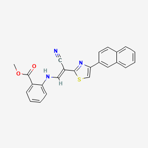 (E)-methyl 2-((2-cyano-2-(4-(naphthalen-2-yl)thiazol-2-yl)vinyl)amino)benzoate