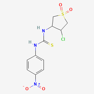 1-(4-Chloro-1,1-dioxidotetrahydrothiophen-3-yl)-3-(4-nitrophenyl)thiourea