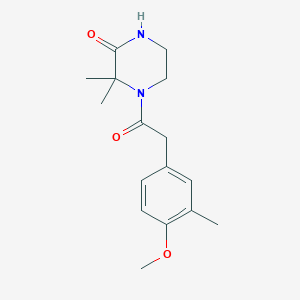 4-(2-(4-Methoxy-3-methylphenyl)acetyl)-3,3-dimethylpiperazin-2-one