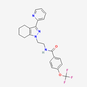 N-(2-(3-(pyridin-2-yl)-4,5,6,7-tetrahydro-1H-indazol-1-yl)ethyl)-4-(trifluoromethoxy)benzamide