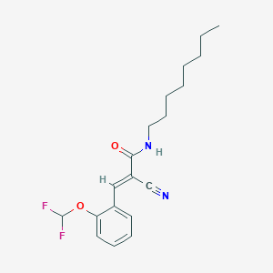 (E)-2-cyano-3-[2-(difluoromethoxy)phenyl]-N-octylprop-2-enamide