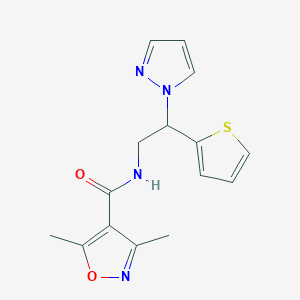 N-(2-(1H-pyrazol-1-yl)-2-(thiophen-2-yl)ethyl)-3,5-dimethylisoxazole-4-carboxamide