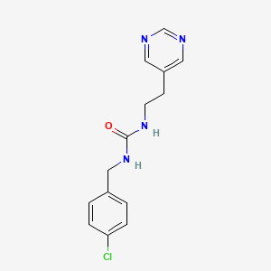 1-(4-Chlorobenzyl)-3-(2-(pyrimidin-5-yl)ethyl)urea