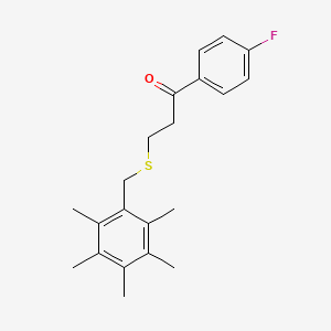 1-(4-Fluorophenyl)-3-[(2,3,4,5,6-pentamethylbenzyl)sulfanyl]-1-propanone