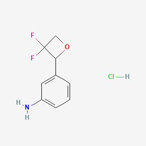 3-(3,3-Difluorooxetan-2-yl)aniline;hydrochloride