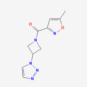 (3-(1H-1,2,3-triazol-1-yl)azetidin-1-yl)(5-methylisoxazol-3-yl)methanone