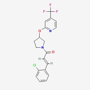 (E)-3-(2-chlorophenyl)-1-(3-((4-(trifluoromethyl)pyridin-2-yl)oxy)pyrrolidin-1-yl)prop-2-en-1-one