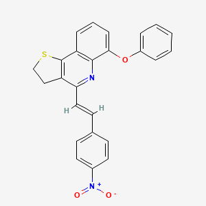 4-[(E)-2-(4-nitrophenyl)ethenyl]-6-phenoxy-2,3-dihydrothieno[3,2-c]quinoline