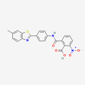 2-((4-(6-Methylbenzo[d]thiazol-2-yl)phenyl)carbamoyl)-6-nitrobenzoic acid