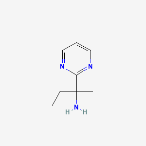 molecular formula C8H13N3 B2417992 2-(Pyrimidin-2-yl)butan-2-amine CAS No. 1341780-96-8