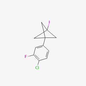 molecular formula C11H9ClFI B2417997 1-(4-Chloro-3-fluorophenyl)-3-iodobicyclo[1.1.1]pentane CAS No. 2287298-02-4