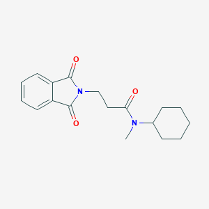 molecular formula C18H22N2O3 B241800 N-CYCLOHEXYL-3-(1,3-DIOXO-2,3-DIHYDRO-1H-ISOINDOL-2-YL)-N-METHYLPROPANAMIDE 
