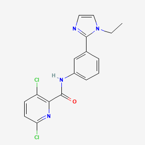 3,6-Dichloro-N-[3-(1-ethylimidazol-2-YL)phenyl]pyridine-2-carboxamide
