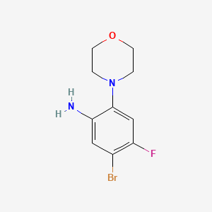 molecular formula C10H12BrFN2O B2418003 5-Bromo-4-fluoro-2-(morpholin-4-yl)aniline CAS No. 1494998-38-7