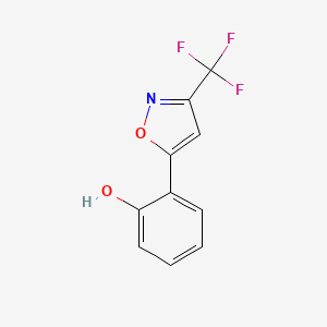 molecular formula C10H6F3NO2 B2418005 2-[3-(Trifluoromethyl)isoxazol-5-yl]phenol CAS No. 511528-92-0