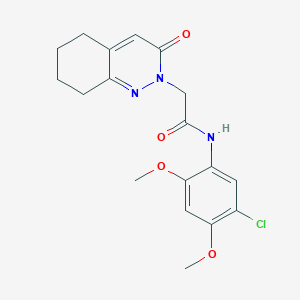 molecular formula C18H20ClN3O4 B2418007 N-(5-chloro-2,4-dimethoxyphenyl)-2-(3-oxo-5,6,7,8-tetrahydrocinnolin-2(3H)-yl)acetamide CAS No. 933028-21-8
