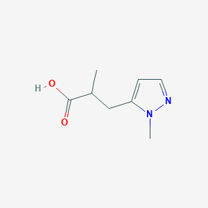 molecular formula C8H12N2O2 B2418009 2-Methyl-3-(2-methylpyrazol-3-yl)propanoic acid CAS No. 1516286-15-9