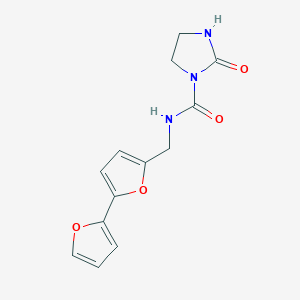 molecular formula C13H13N3O4 B2418017 N-([2,2'-bifuran]-5-ylmethyl)-2-oxoimidazolidine-1-carboxamide CAS No. 2034339-01-8