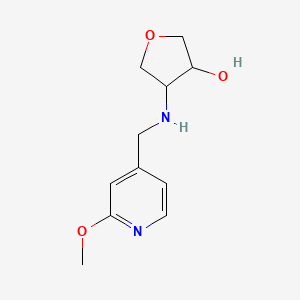 molecular formula C11H16N2O3 B2418023 4-(((2-甲氧基吡啶-4-基)甲基)氨基)四氢呋喃-3-醇 CAS No. 1310133-48-2