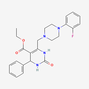 molecular formula C24H27FN4O3 B2418025 6-{[4-(2-氟苯基)哌嗪-1-基]甲基}-2-氧代-4-苯基-1,2,3,4-四氢嘧啶-5-羧酸乙酯 CAS No. 904456-61-7