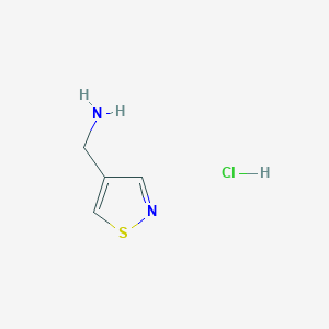 molecular formula C4H7ClN2S B2418026 Isothiazol-4-ylmethanamine hydrochloride CAS No. 2193061-81-1