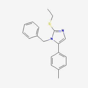 molecular formula C19H20N2S B2418027 1-benzyl-2-(ethylthio)-5-(p-tolyl)-1H-imidazole CAS No. 1207038-19-4