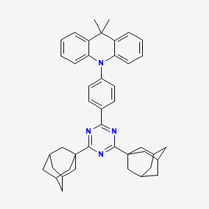 molecular formula C44H48N4 B2418036 10-[4-[4,6-Di(adamantan-1-yl)-1,3,5-triazin-2-yl]phenyl]-9,9-dimethyl-9,10-dihydroacridine (purified by sublimation) CAS No. 2250187-15-4