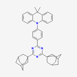 molecular formula C44H48N4 B2418036 10-[4-[4,6-Bis(1-adamantyl)-1,3,5-triazin-2-yl]phenyl]-9,9-dimethylacridine CAS No. 2250187-15-4
