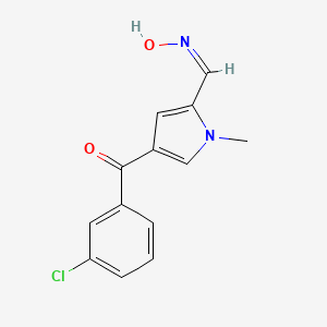 molecular formula C13H11ClN2O2 B2418040 4-(3-氯苯甲酰)-1-甲基-1H-吡咯-2-甲醛肟 CAS No. 338978-27-1