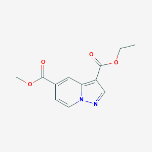 molecular formula C12H12N2O4 B2418046 3-Ethyl 5-methyl pyrazolo[1,5-a]pyridine-3,5-dicarboxylate CAS No. 1101120-00-6