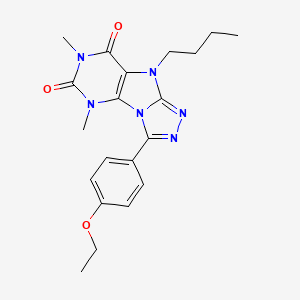 9-Butyl-3-(4-ethoxyphenyl)-5,7-dimethyl-5,7,9-trihydro-1,2,4-triazolo[3,4-i]pu rine-6,8-dione