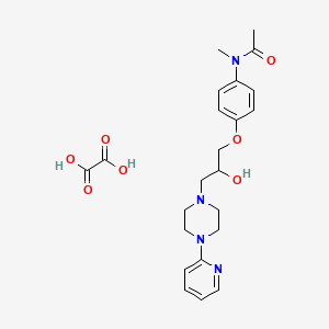 molecular formula C23H30N4O7 B2418052 N-(4-(2-hydroxy-3-(4-(pyridin-2-yl)piperazin-1-yl)propoxy)phenyl)-N-methylacetamide oxalate CAS No. 1179394-49-0