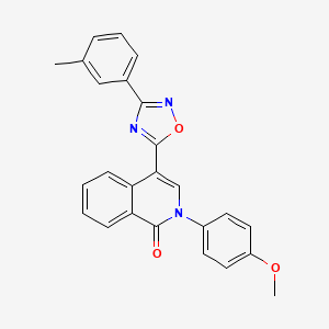 molecular formula C25H19N3O3 B2418070 2-(4-methoxyphenyl)-4-(3-(m-tolyl)-1,2,4-oxadiazol-5-yl)isoquinolin-1(2H)-one CAS No. 1358911-45-1