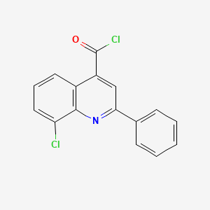 molecular formula C16H9Cl2NO B2418077 8-氯代-2-苯基喹啉-4-羰基氯 CAS No. 500775-82-6