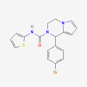 molecular formula C18H16BrN3OS B2418078 1-(4-bromophenyl)-N-(thiophen-2-yl)-3,4-dihydropyrrolo[1,2-a]pyrazine-2(1H)-carboxamide CAS No. 899960-10-2